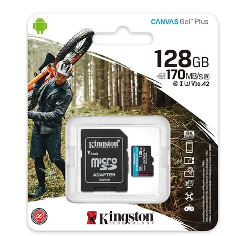 MEMORIA 128GB KINGSTON MICROSD c/Adap Canvas GO! P