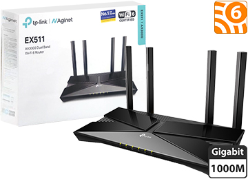 ROUTER INALAMBRICO AGINET EX511 AX3000 Wifi 6 WISP Aginet Gigabit D.Band Tp-Link